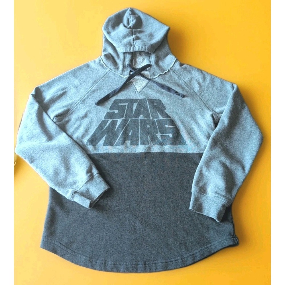VTG Star Wars Lucas Film Tag, Sz Med Gray Hoodie Sweatshirt